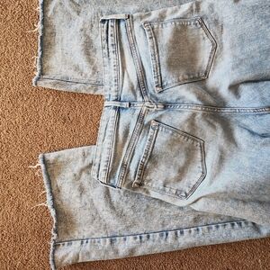 Old Navy Tall Wide Leg Jeans Blue Acid Wash Jeans